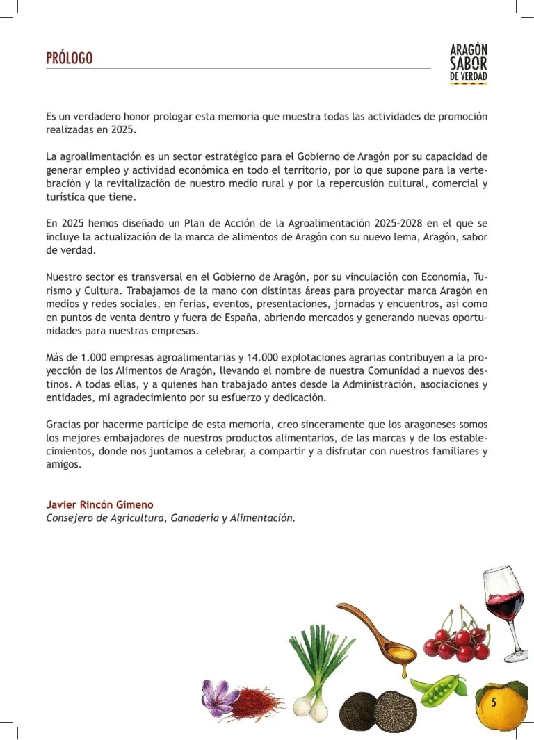 Gobierno de Aragón · Memoria de acciones de promoción 2025 (Dirección General de Innovación y Promoción Alimentaria), pieza 3