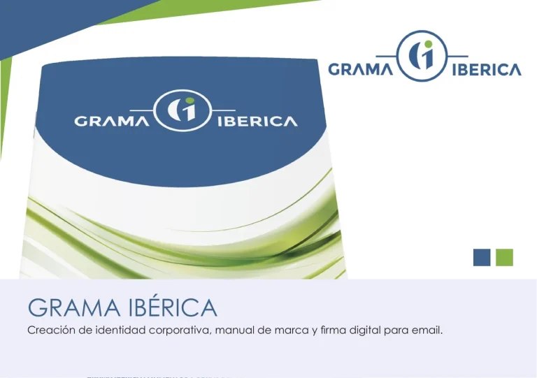 Identidad corporativa de Grama Ibérica (rmf sport group): logotipo, colores y aplicaciones