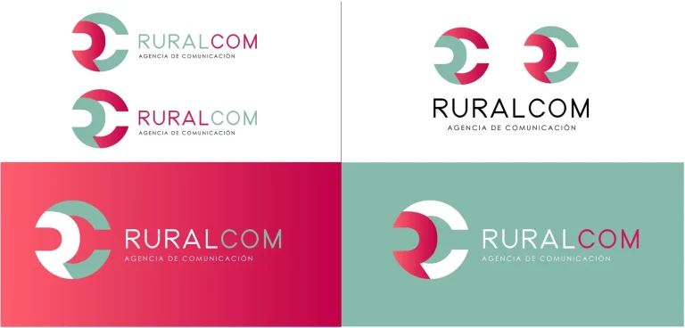 Identidad de Ruralcom, agencia de comunicación: variantes del imagotipo (3)
