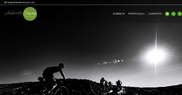 Página de inicio de la web de Alberto Casas (albertocasas.com), fotografía