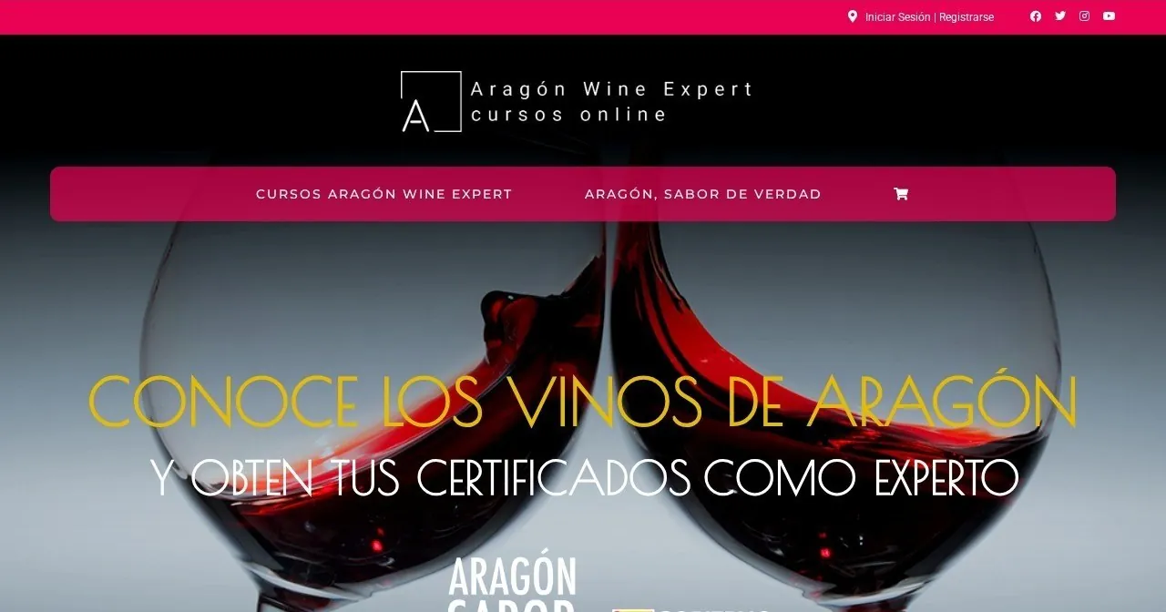 Plataforma de cursos online Aragón Wine Expert, desarrollada para SARGA