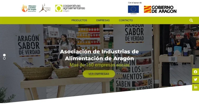 Página de inicio de la web de Catálogo AIAA (catalogo.aiaa.es), asociación sectorial
